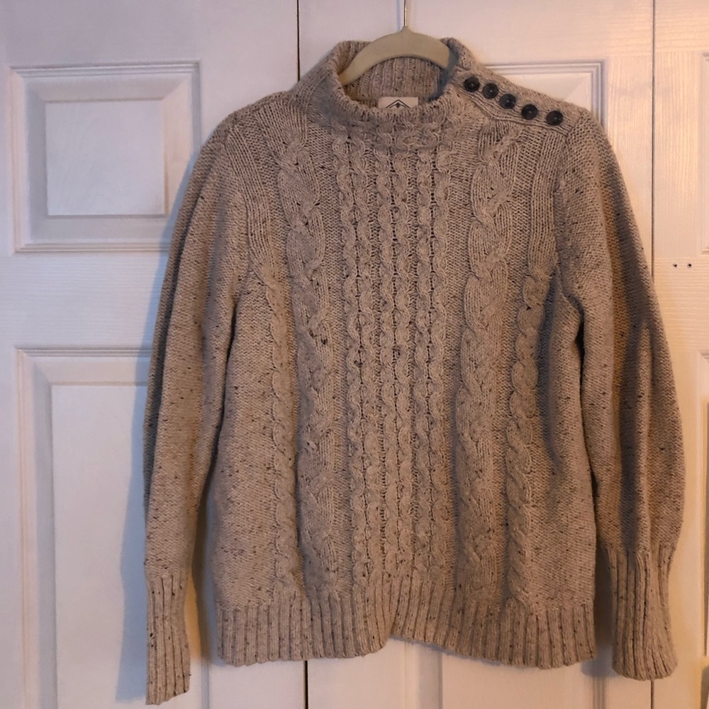 St John’s Bay Oatmeal Brown Camel Knit Sweater